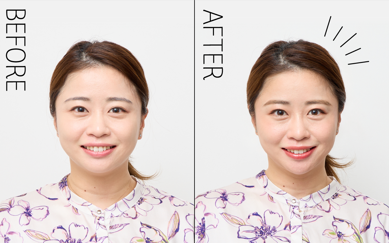 丸顔さん向けメイクのポイント-BA