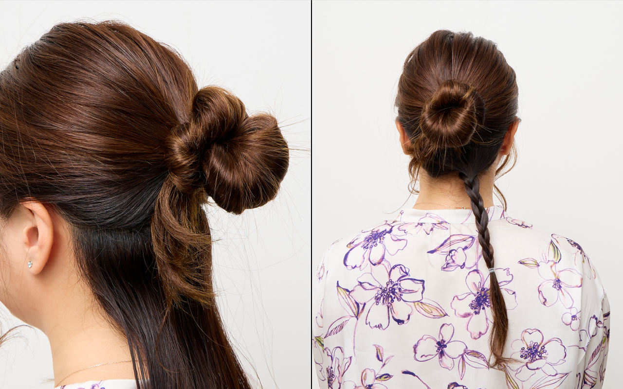 丸顔さんにおすすめのヘアアレンジ-Step3