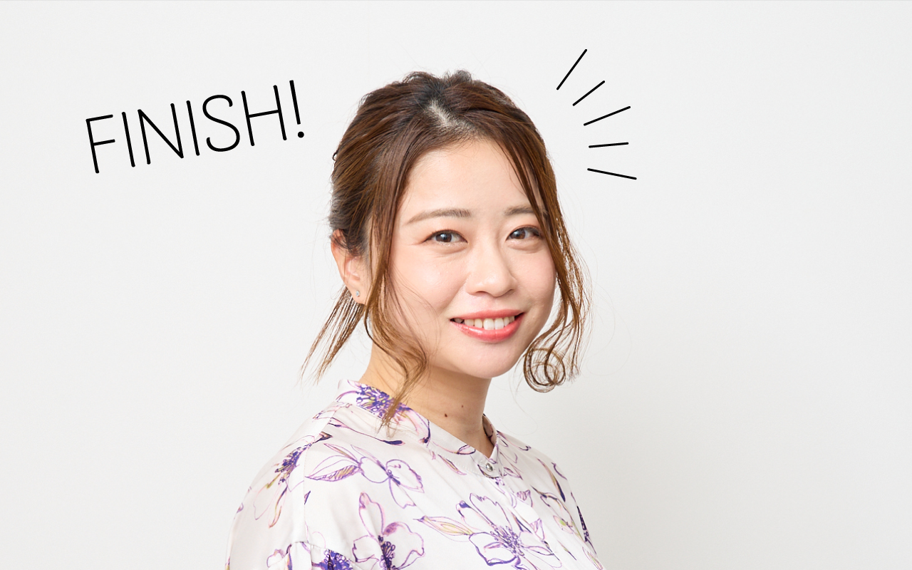 丸顔さんにおすすめのヘアアレンジ-Finish