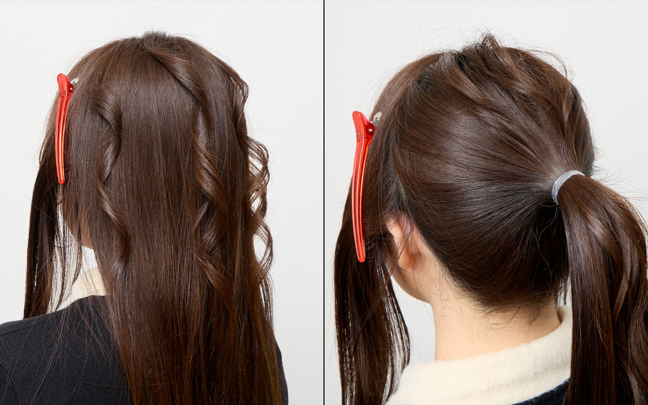 エラ張りさんにおすすめのヘアアレンジ-Step2