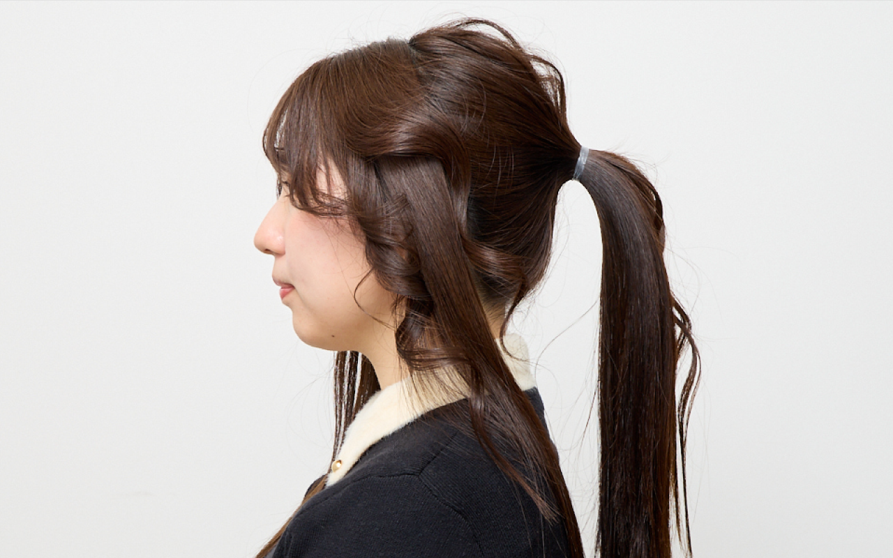 エラ張りさんにおすすめのヘアアレンジ-Step3