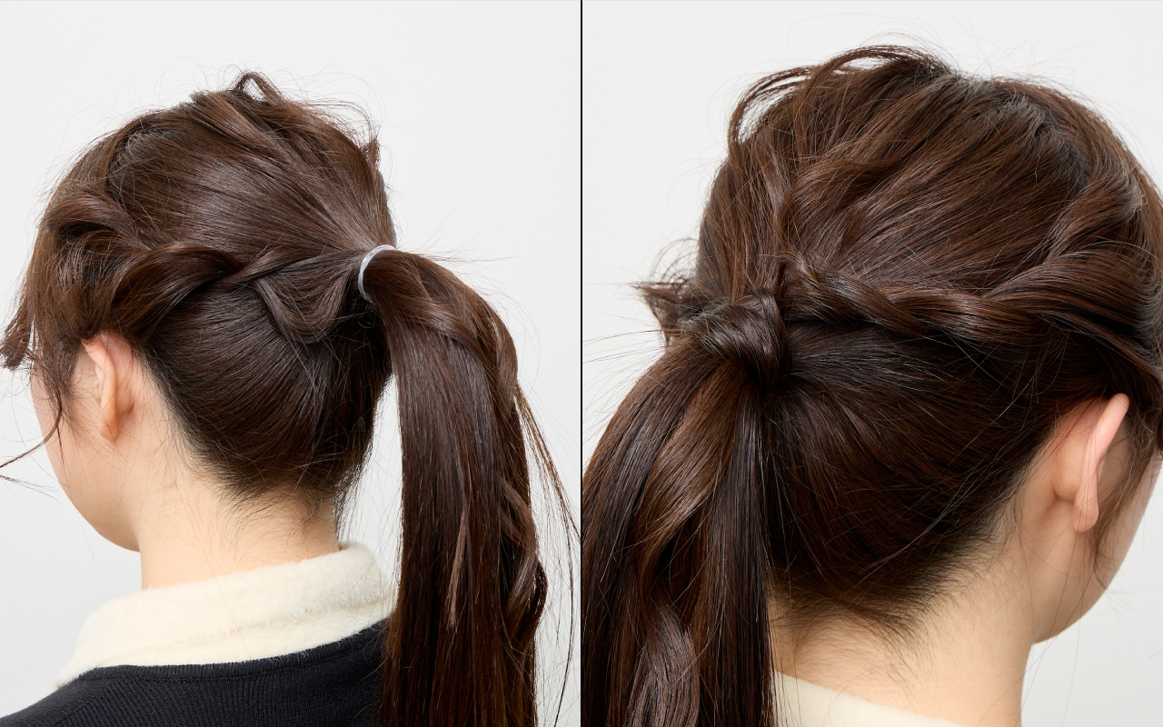 エラ張りさんにおすすめのヘアアレンジ-Step4