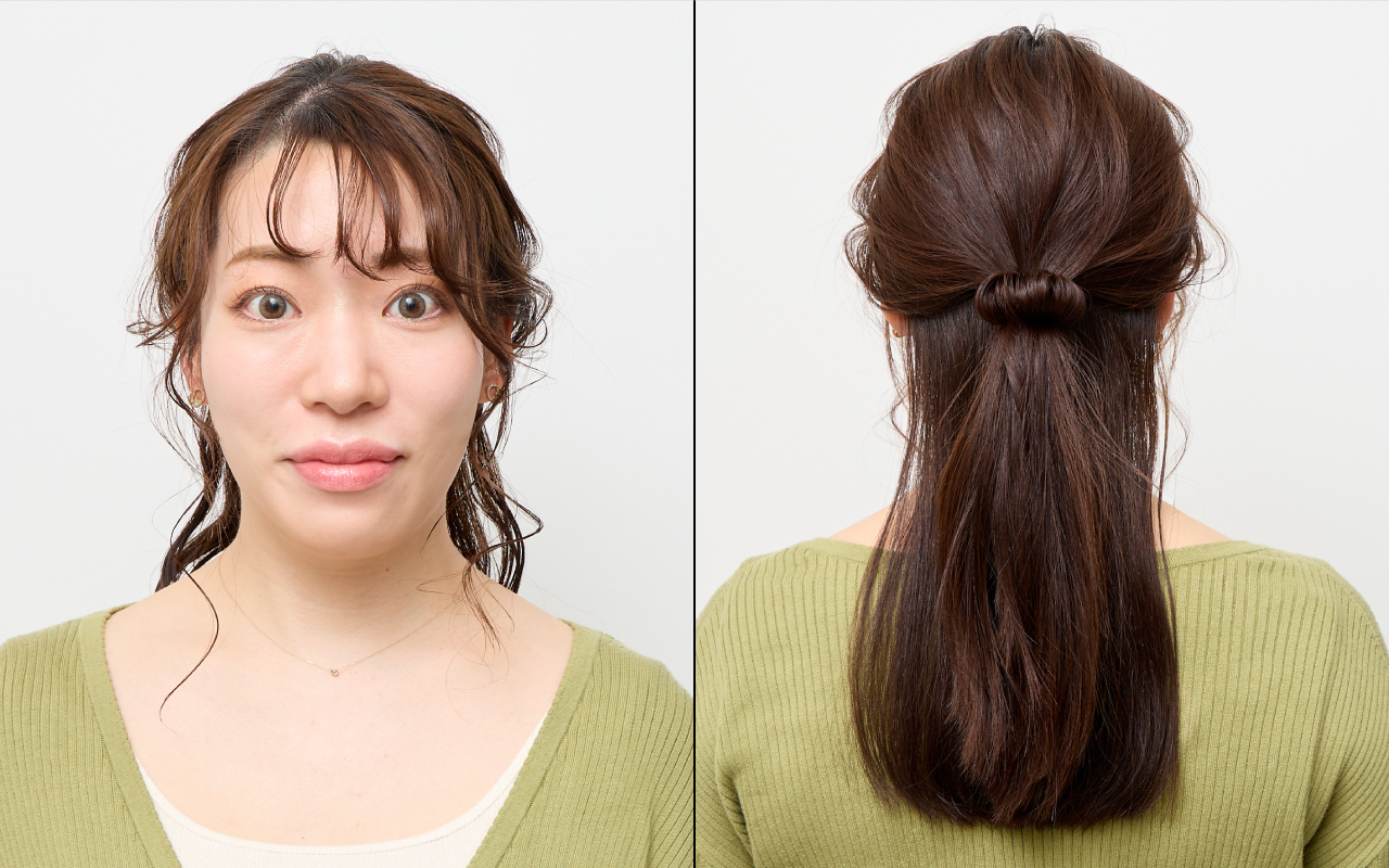 面長さんにおすすめのヘアアレンジ-Step4