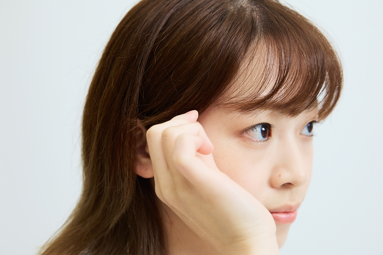 顔回りのスタイリング01